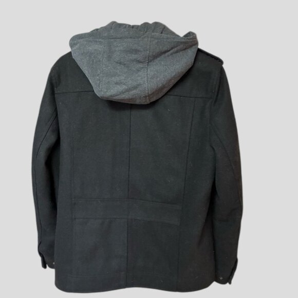 Levi's Men's Wool Blend Four Pocket Military Hoodie with Jersey Hood - Picture 3 of 16